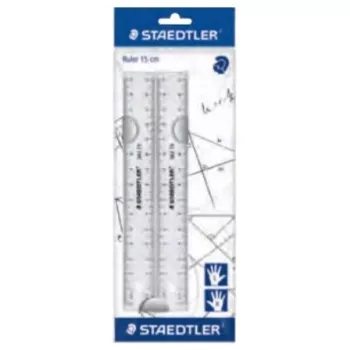 Regla Staedtler 562 152 PB 150 mm plástico transparente 2 unidades