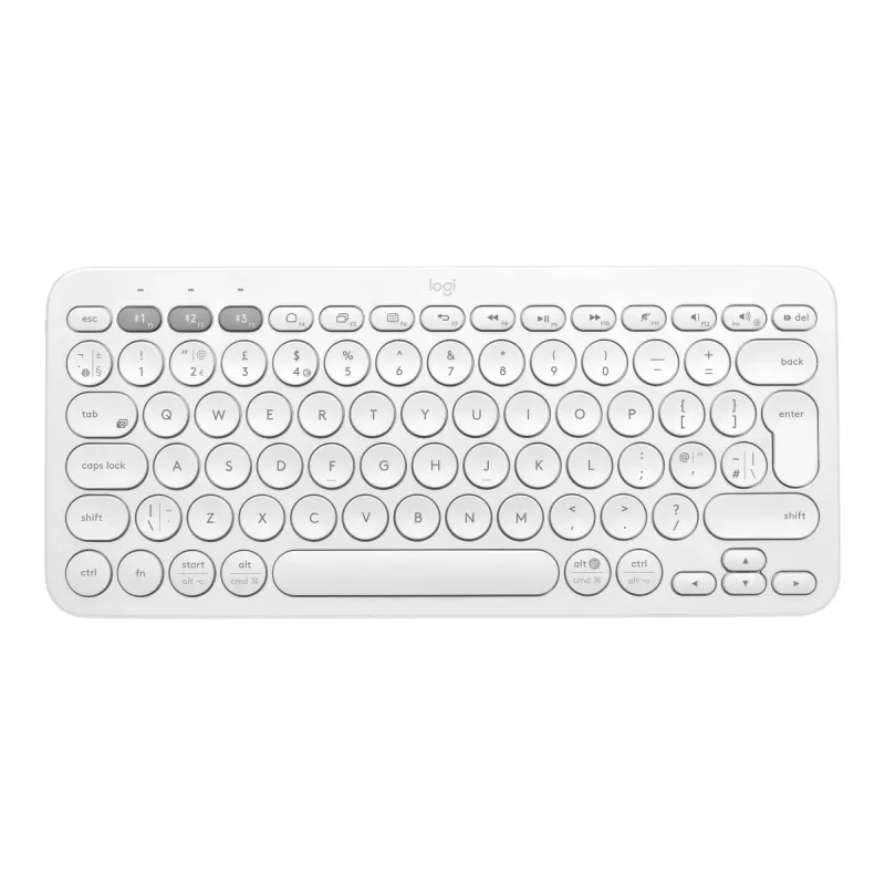 Logitech Multi-Device K380 - Teclado - Inalámbrico - Bluetooth 3.0 - Alemán - Blanco roto