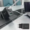 Cargador de pared Tellur TLL151451 65W, 3 puertos (2x USB-C, 1x USB-A)