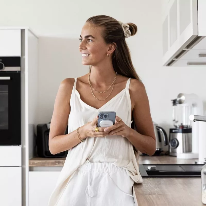 Vonmählen Aura Mini Base de carga inalámbrica magnética, blanco