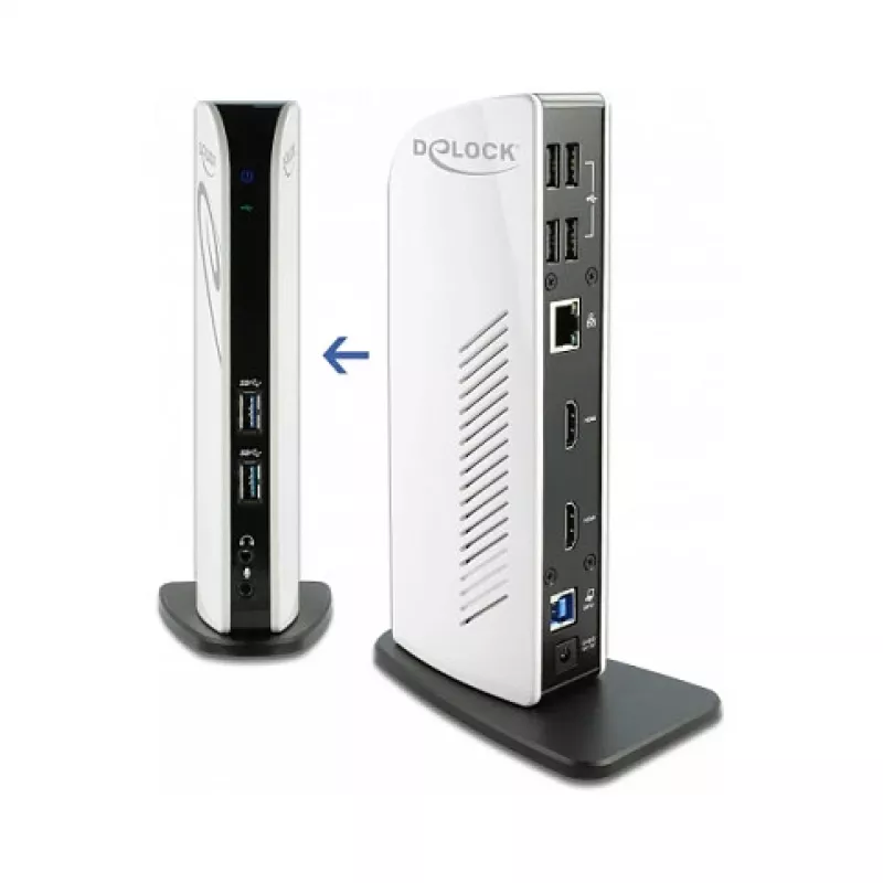 Estación de acoplamiento USB DeLOCK 87771 doble HDMI Full-HD USB 3.2 LAN audio
