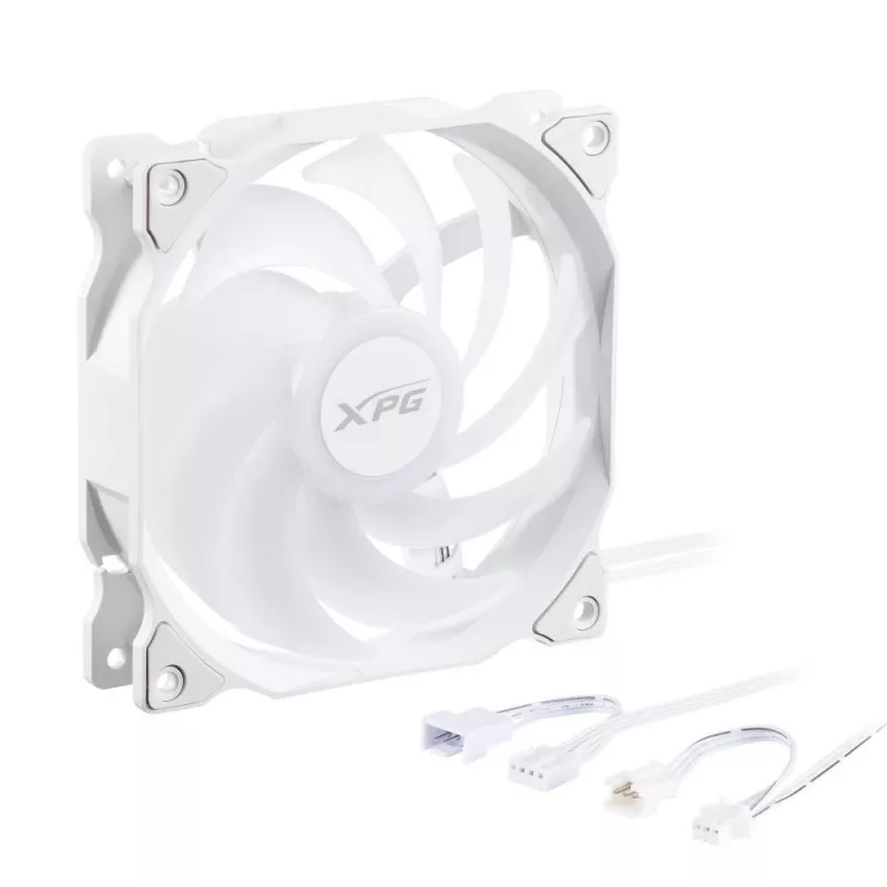 XPG VENTO 120 ARGB PWM (pack de 3) blanco, ventilador, 12 cm, 300 rpm, 1850 rpm, blanco