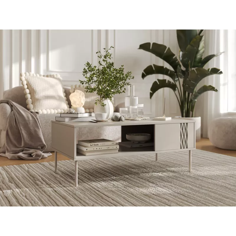Banco / mesa TRESSE 110x60x40 cashmere mate