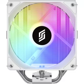 Disipador CPU Silentware Bora RGB blanco con ventilador PWM-ARGB de 120 mm, 215 W TDP, compatible con AM5 y LGA1851
