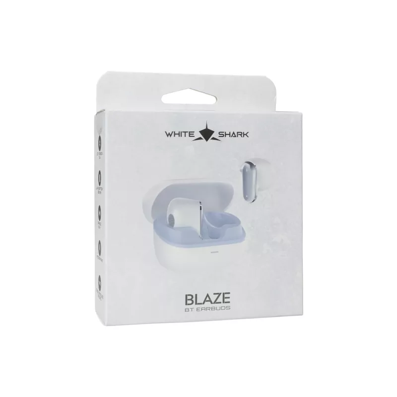 Auriculares inalámbricos True Wireless White Shark GEB-TWS-201 Blaze blancos