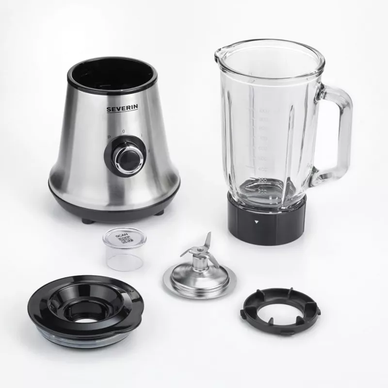 Batidora de vaso Severin SM 3734 negra - acero inoxidable 1 l 500W batidora (SM 3734)