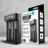 Cargador de pilas everActive LC200 Hogar USB, 2 compartimentos, Li-Ion, compatible con A/AA/AAA/AAAA/C/D, entrada 5 V, salida 4,2 V, negro