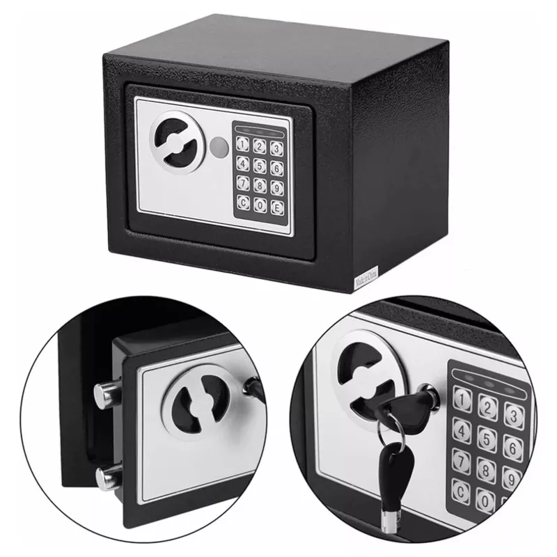 Caja fuerte electrónica Extralink Home S-406 con código digital y llaves