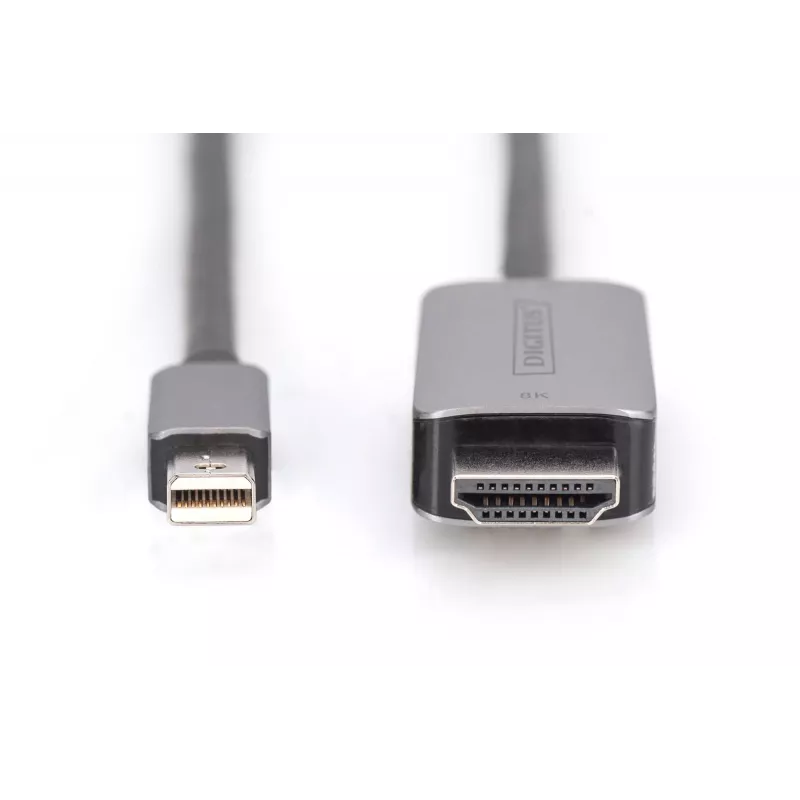 DIGITUS - Cable adaptador - Mini DisplayPort (macho) a HDMI (macho) - 1,0 m - Compatibilidad con 8K 60 Hz - Negro (DB-340109-010-S)