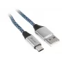 Cable USB Tracer TRAKBK46266 USB 2.0 1 m USB-C USB-A negro azul plata