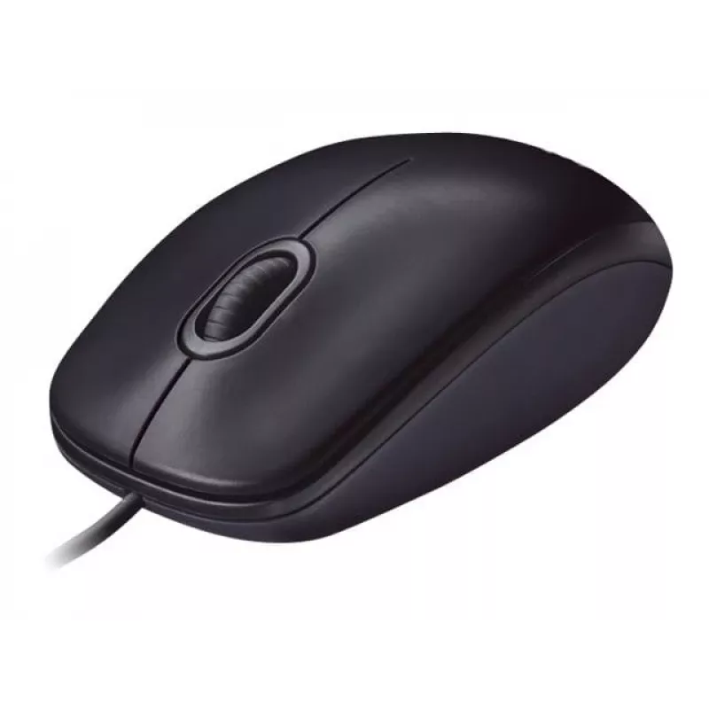 Logitech M90 ratón óptico de oficina con cable — 1000 DPI, ambidiestro, USB Type-A, negro