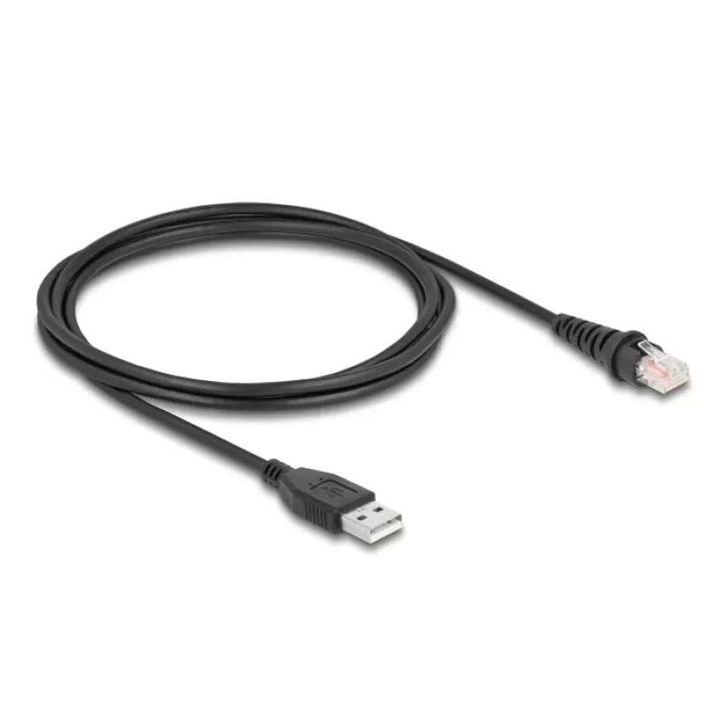 Cable para escáner de códigos de barras DeLOCK RJ50 a USB 2.0 Type-A 2 m