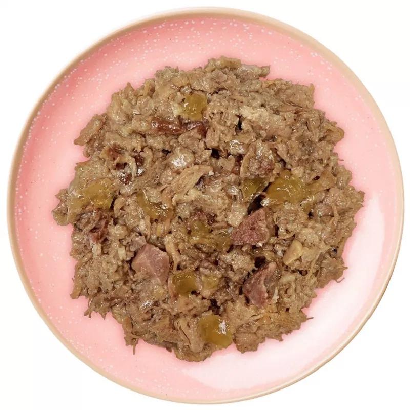 Alimento húmedo para gatos wiejskazagroda filetes de pollo con cordero 85 g — adulto, sin cereales, bolsa monodosis