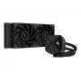 DeepCool LS520S Zero Dark refrigeración líquida AIO para CPU, 240 mm, 2 ventiladores PWM de 120 mm, AM4/AM5/LGA2066, negra