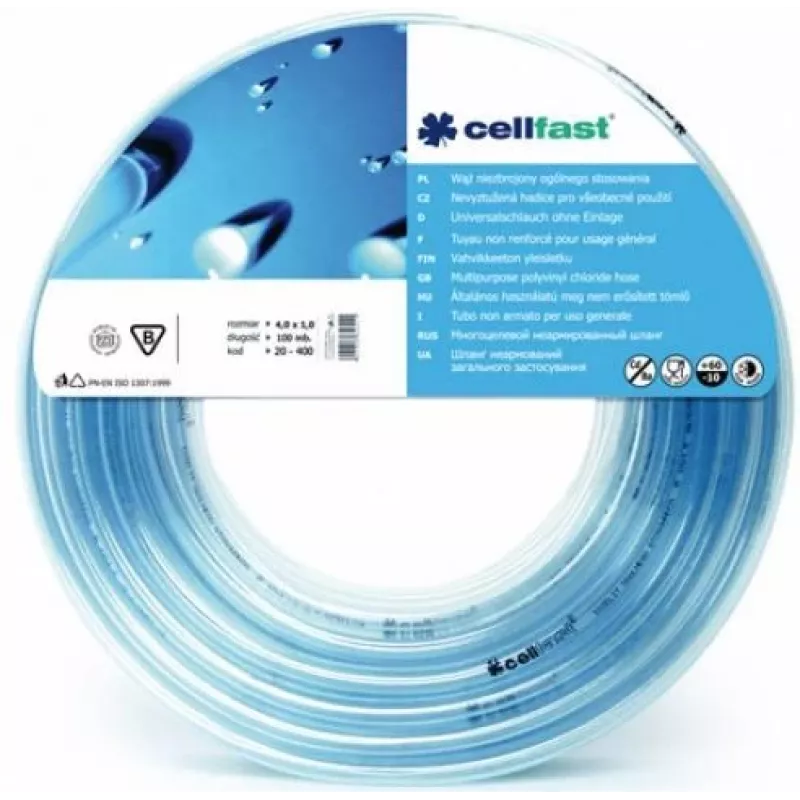 Manguera de jardín Cellfast SP160 PVC 6,0×1,5 mm — tramo de 1 m