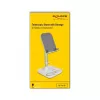 Soporte telescópico DeLOCK para smartphone y tablet con bandeja, plata/blanco