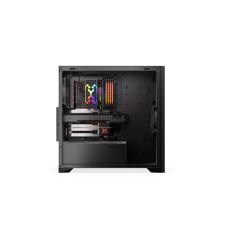 Caja de PC KRUX Palum KRXD008 ATX negra — 2 bahías de 3,5