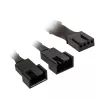 Cable en Y para ventilador PWM Kolink de 1 a 2, 35 cm, negro, con funda trenzada, modelo PGW-AC-KOL-111