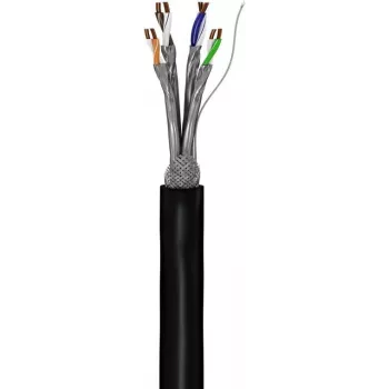 Goobay Cat.7 Cable de red de exterior sin conector, S/FTP (PiMF), Negro (52768)