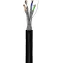 Goobay Cat.7 Cable de red de exterior sin conector, S/FTP (PiMF), Negro (52768)