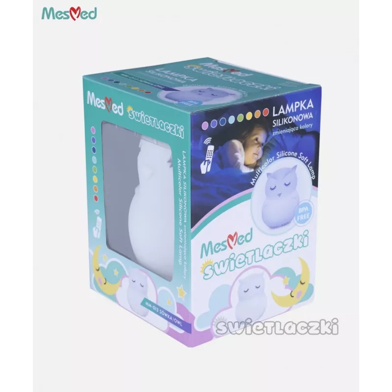 Luz nocturna de silicona MM013 búho con mando a distancia