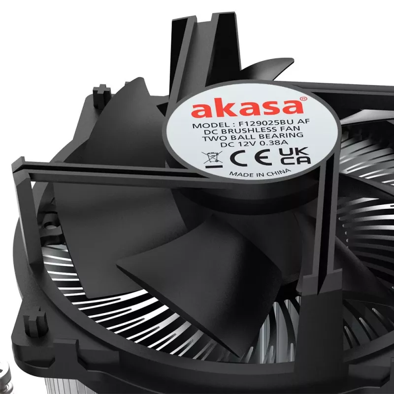 Disipador híbrido para procesador Akasa Intel LGA1700 9 cm aluminio, Negro 1 ud.