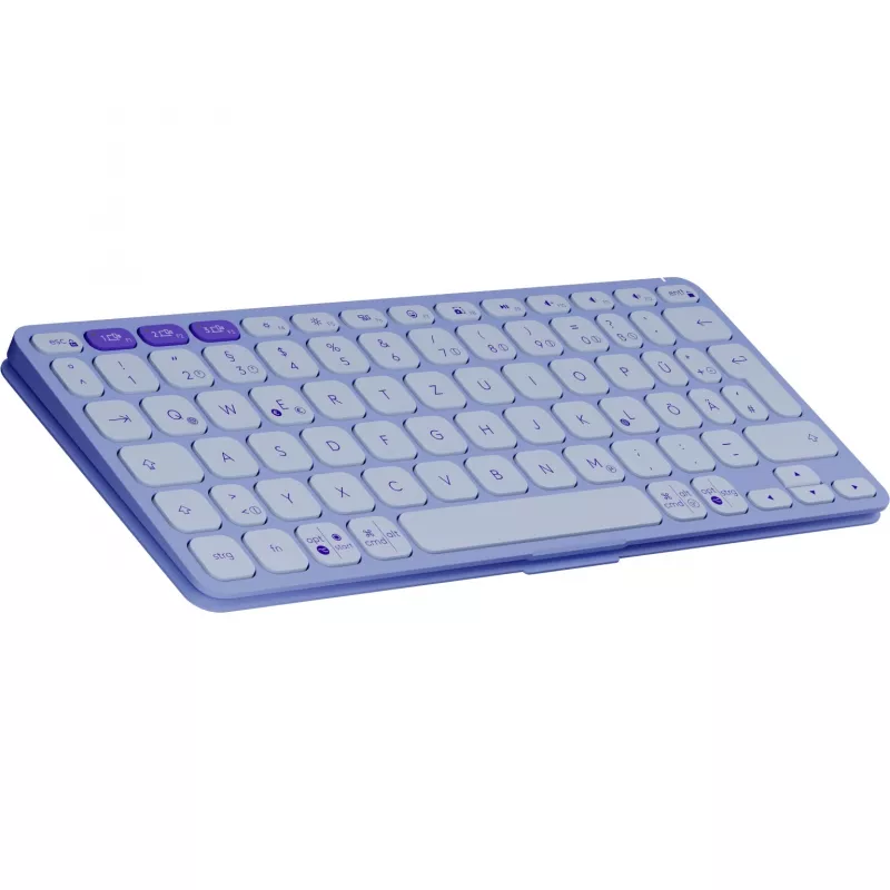 Logitech Keys-To-Go 2, Lila, Bluetooth, Alemán, 920-012966