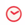NeXtime Reloj 2615ro Focus, Ø25 cm, reloj de pared, blanco/rojo
