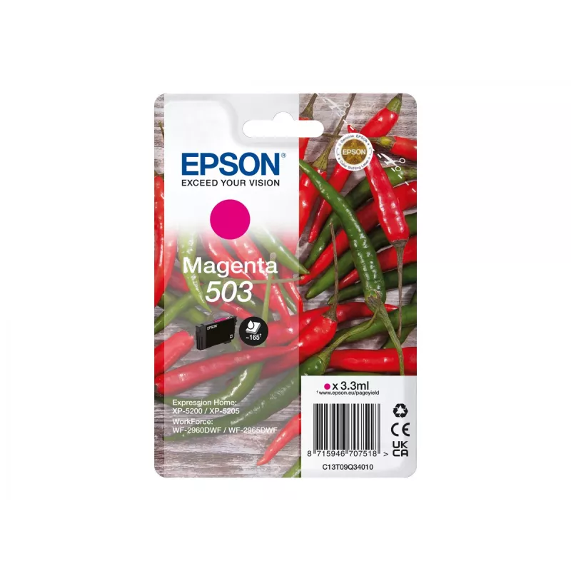 Epson 503 cartucho de tinta 1 ud. original rendimiento estándar magenta