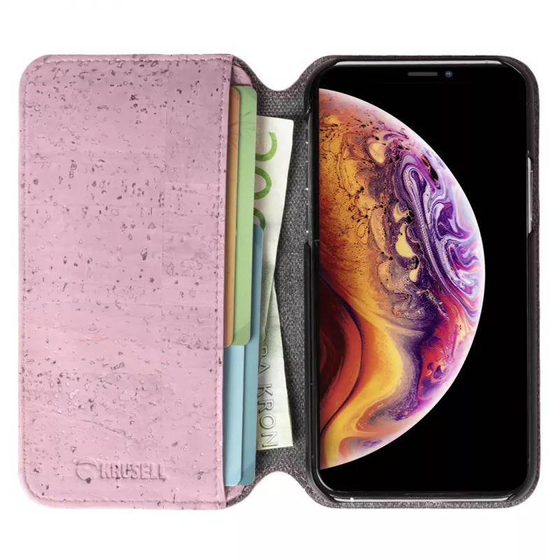 Funda tipo folio Krusell Birka para iPhone 11 Pro 15,5 cm rosa
