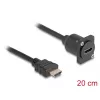 Cable HDMI DeLOCK Type-D conector macho a conector hembra negro 20 cm