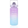 Extralink Motivational Bottle, botella de agua, 2000 ml, lila-azul, BUT-992