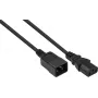 kabelmeister cable de extensión IEC conector macho IEC C20 a conector hembra IEC C13, negro, 1,00mm², 3m