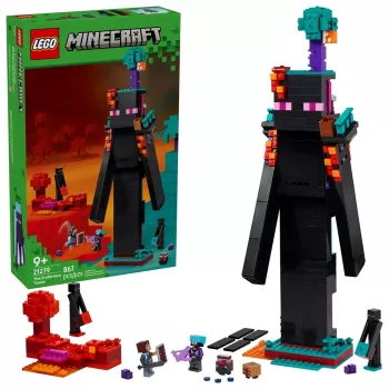 Juguete de construcción LEGO Minecraft Set 21279 Der Enderman-Turm, 867 piezas, 2 minifiguras, 450 mm de altura