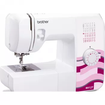 Máquina de coser doméstica automática Brother RH127VP2 — 27 programas, 820 rpm, 5 mm de ancho de puntada, brazo libre, pantalla LED