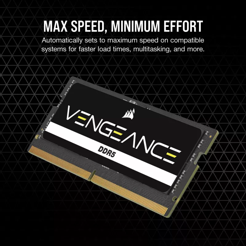 SO-DIMM 64 GB DDR5-5600 (2x 32 GB) kit dual, memoria negra, CMSX64GX5M2A5600C48, Vengeance