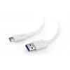 Cable de datos USB Gembird USB A a USB C 1 m, USB 3.2 Gen 1, blanco