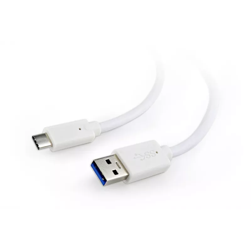Cable de datos USB Gembird USB A a USB C 1 m, USB 3.2 Gen 1, blanco