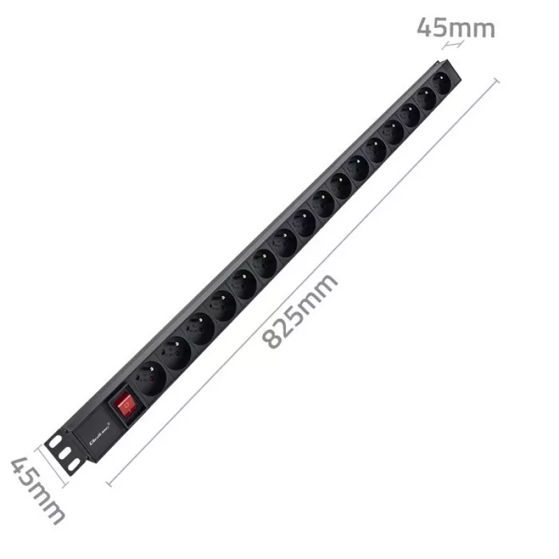 Regleta PDU para RACK 16A, 16xFRENCH, vertical