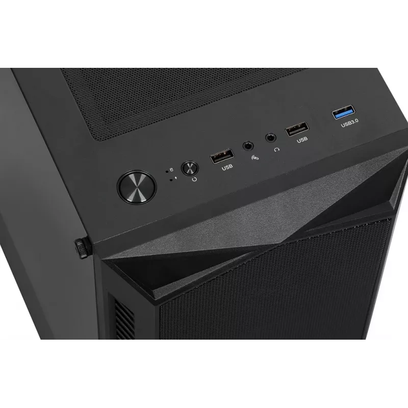 Caja de PC IBOX LUPUS 27 Midi Tower ATX, cristal templado, RGB, 455×200×380 mm, compatible con ATX, GPU hasta 32 cm