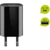 Fuente de alimentación USB GOOBAY 5 W, 1x USB 2.0, entrada 100–240 V, negro