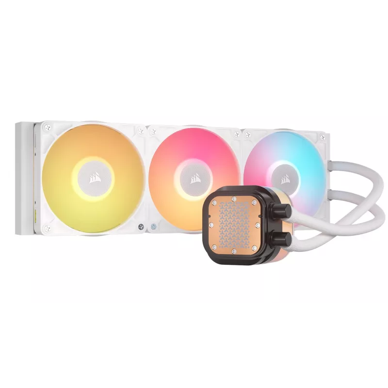 Refrigeración líquida todo en uno Corsair iCUE LINK TITAN 360 RX LCD 12 cm, blanca