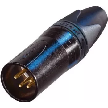 Conector XLR Neutrik, recto, número de polos: 4, negro NC4MXX-B 1 ud. (NC4MXX-B)