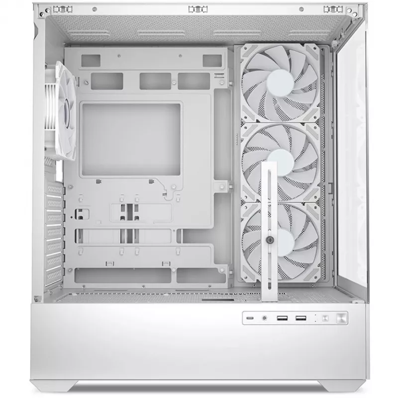 Caja de PC Sharkoon AK6 RGB, ATX, Blanca