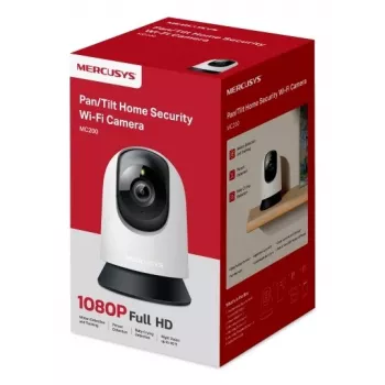 Cámara de vigilancia interior MERCUSYS MC200 Full HD 1080p, campo de visión 87°, 30 fps, visión nocturna 12 m, MicroSD hasta 512 GB