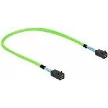 Cable SAS DeLOCK 86624 0,5 m 64 Gbit/s verde