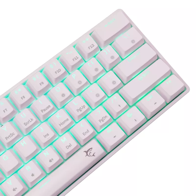 Teclado mecánico con cable White Shark Shinobi-2 (GK-004211) — distribución US, switches Red, blanco