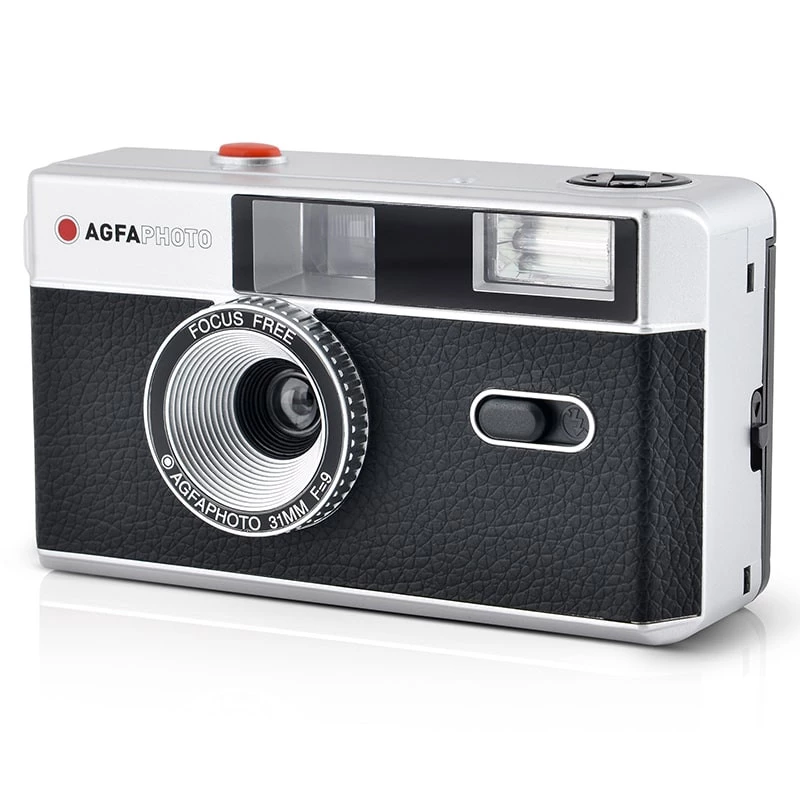 AgfaPhoto 603000 Cámara de película Cámara compacta 35 mm Negro – Plata (603000)