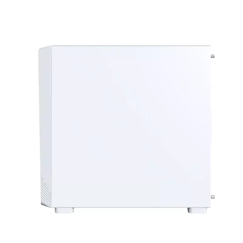 Caja de PC Montech X5M (W) Micro Tower, Blanco — Micro-ATX/Mini-ITX, compatible con fuentes ATX, 3x120 mm frontal, 1x120 mm trasero, 2 bahías de 3,5