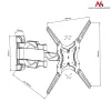 Maclean Mc-743 - Soporte VESA para monitor/TV, 13-50 negro, 30 kg